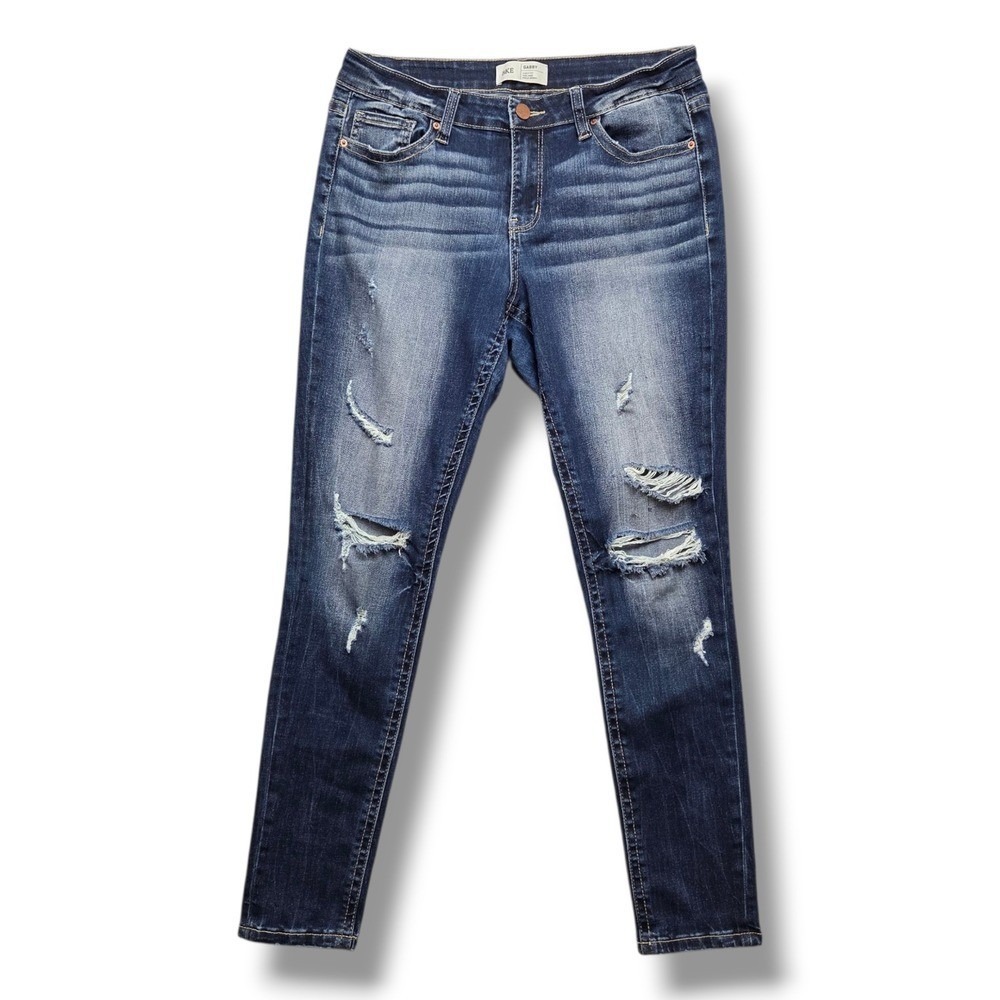 BKE Gabby Jeans Womens 27 RIP TEAR Curvy High Rise Ankle Skinny Distressed